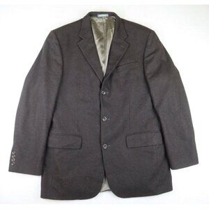 OSCAR DE LA RENTA - MEN'S BROWN WOOL CASHMERE BLAZER SUIT JACKET - SIZE 42L